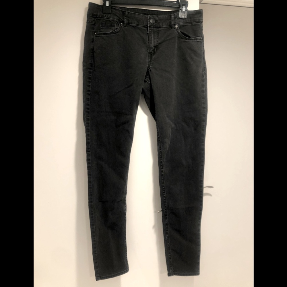 H&M RED CONCEPT Skinny Black Denim Size 12